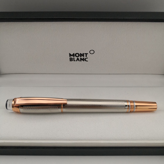 Fake Mont Blanc Starwalker Fineliner Silver And Rose Gold Pen